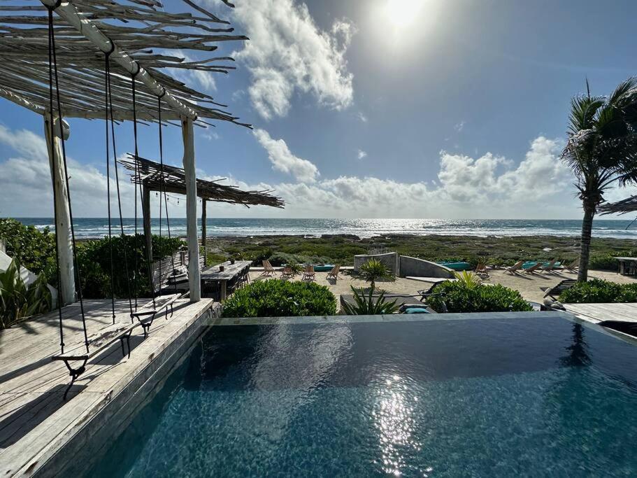 Tulum Beachfront Villa I'Ik By Casa Xuul 툴룸 외부 사진