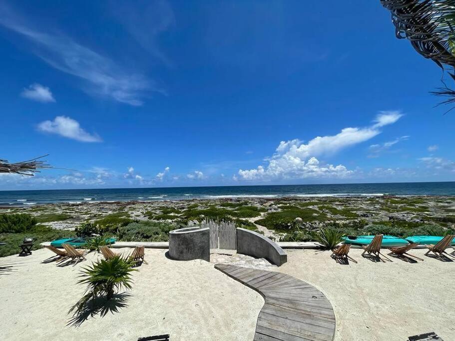 Tulum Beachfront Villa I'Ik By Casa Xuul 툴룸 외부 사진
